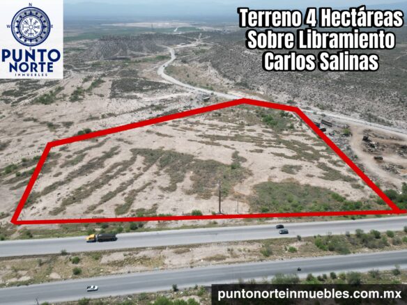 Terreno Industrial 4 hectáreas, 222m2 frente, Sobre Libramiento Carlos Salinas, Frontera 