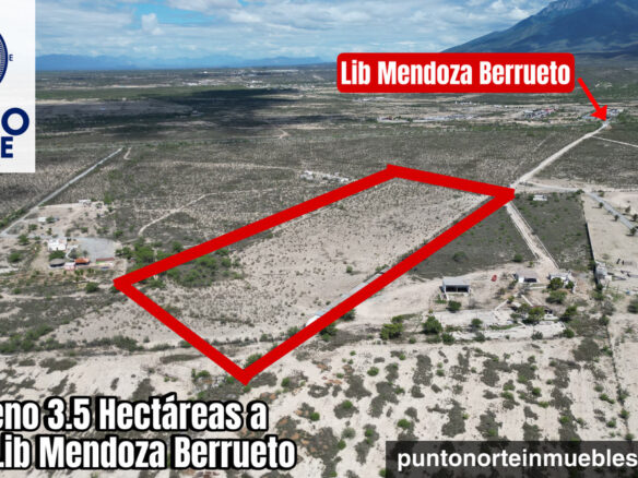 Terreno Industrial 3.5 hectáreas a 300 metros del Libramiento Mendoza Berrueto