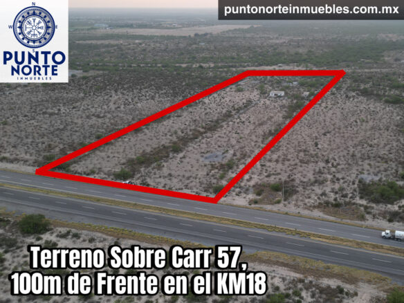 Terreno 3 Hectáreas sobre Carr 57, 100m de frente en el Km 18 Monclova
