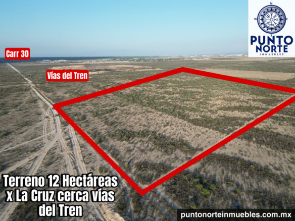 Terreno 12 Hectáreas cerca vías del Tren x Ejido La Cruz