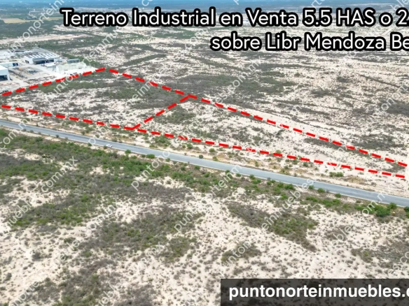 Terreno Industrial 5.5 hectáreas a un lado AZ Industries sobre Libramiento Mendoza Berrueto