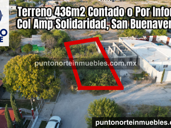 En Venta Terreno con Servicios contado o por Infonavit, 436m2 Col Solidaridad
