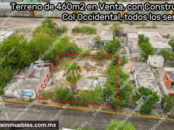 Venta Terreno con cuarto Col Occidental 460m2