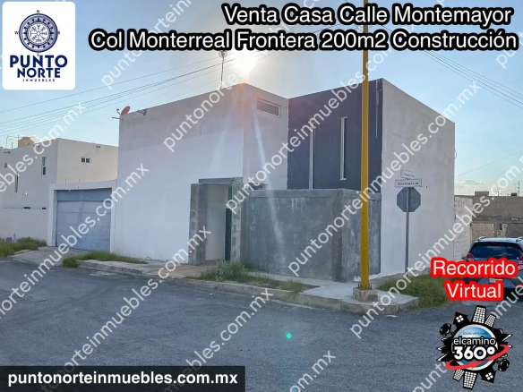 Venta Casa Calle Montemayor Col Monterreal, Frontera 200m2 Construcción
