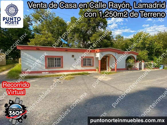Venta Casa en Calle Rayón, Lamadrid, con 1,250m2 de Terreno