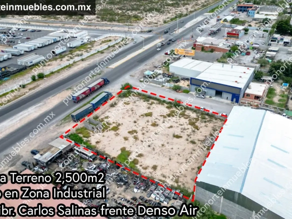 Renta Terreno 2,500m2 cercado, en Zona Industrial sobre Libr. Carlos Salinas, frente empresa Denso