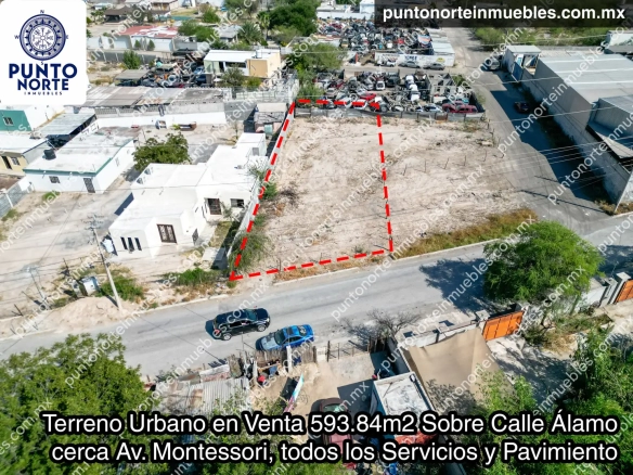 Venta Terreno Urbano 593.84m2 Sobre Calle Álamo cerca Av. Montessori Monclova