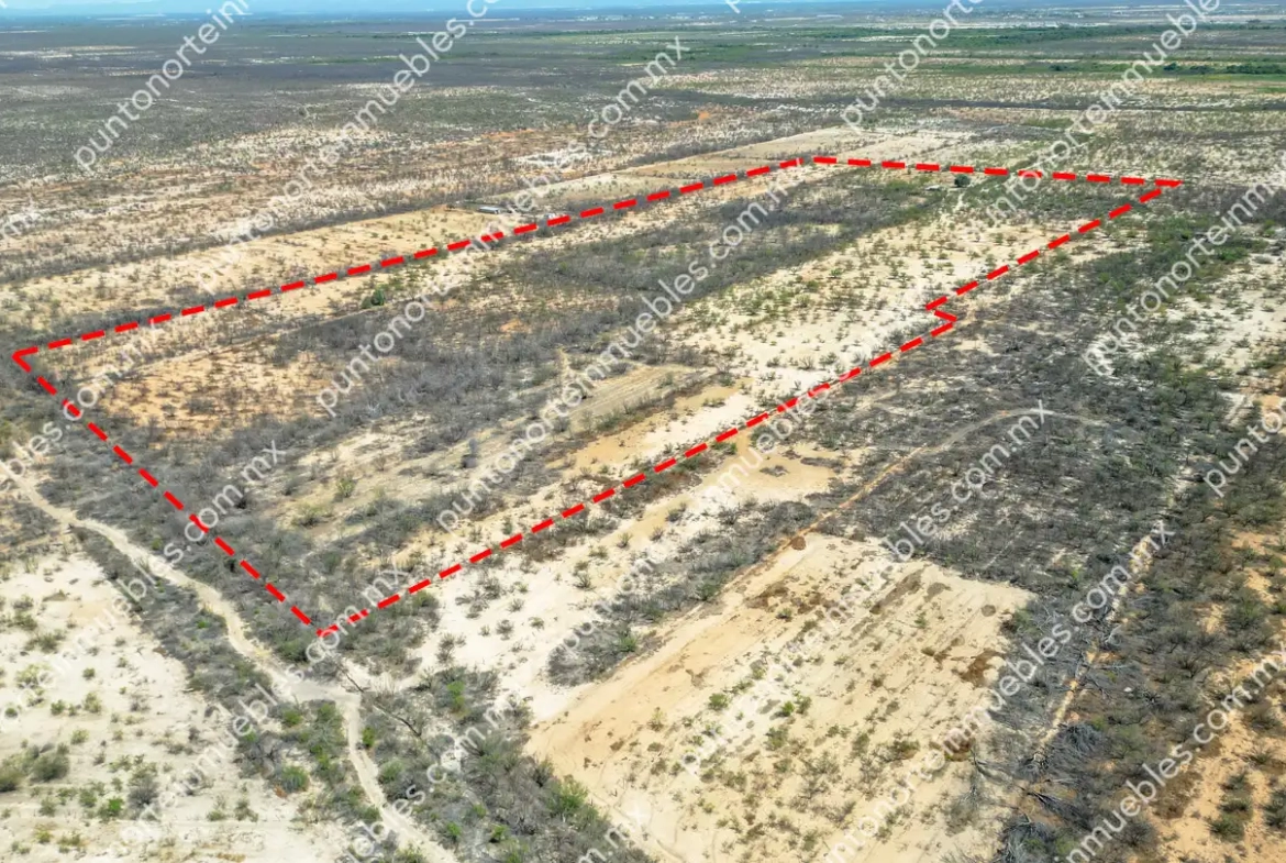 Venta Terreno 22.7 Hectáreas delimitadas en Estancias de San Juan, colinda con Rio Monclova