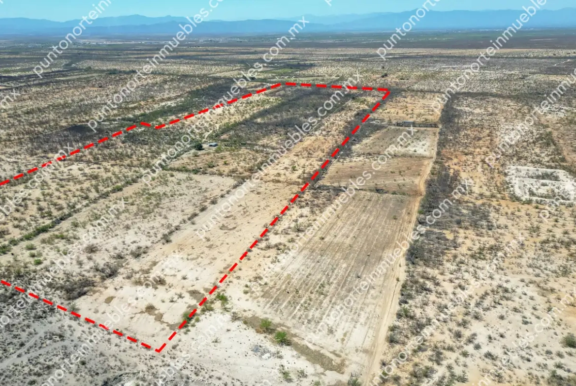 Venta Terreno 22.7 Hectáreas delimitadas en Estancias de San Juan, colinda con Rio Monclova