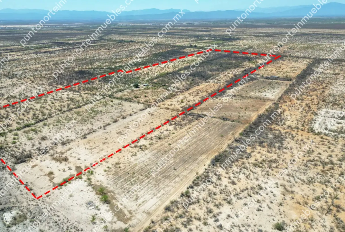Venta Terreno 22.7 Hectáreas delimitadas en Estancias de San Juan, colinda con Rio Monclova