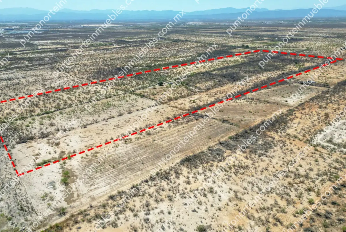 Venta Terreno 22.7 Hectáreas delimitadas en Estancias de San Juan, colinda con Rio Monclova