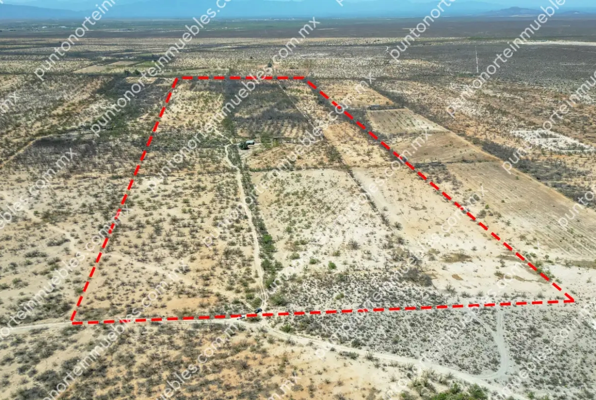Venta Terreno 22.7 Hectáreas delimitadas en Estancias de San Juan, colinda con Rio Monclova