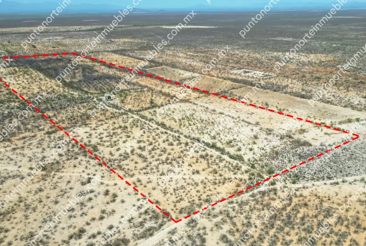 Venta Terreno 22.7 Hectáreas delimitadas en Estancias de San Juan, colinda con Rio Monclova
