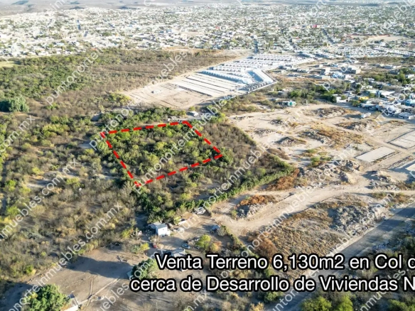 Venta Terreno 6,130m2 en Col del Rio, Mva cerca de Desarrollo de Viviendas Nuevas