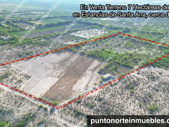 Venta Terreno 7 Hectáreas delimitado en Estancias de Santa Ana, cerca de Rieles