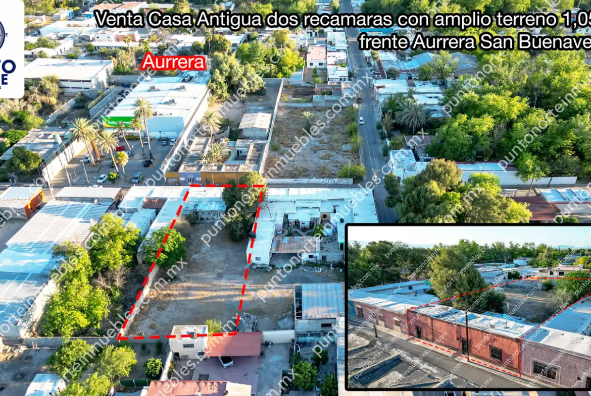 Venta Casa 3 Recámaras frente Aurrera San buena, Terreno amplio 1,052m2 con 160m2 de Construcción