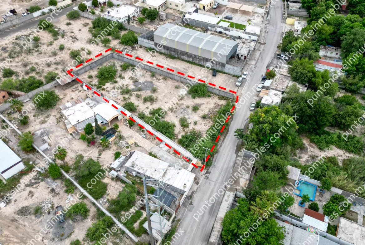 Venta Terreno urbano de 1,775m2 Bardeado sobre Calle Álamo, a unas cuadras Av Montessori