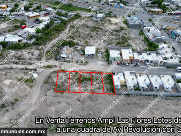 Venta Terrenos Ampl Las Flores Lotes de 160m2, a una cuadra de Av Revolución con Servicios