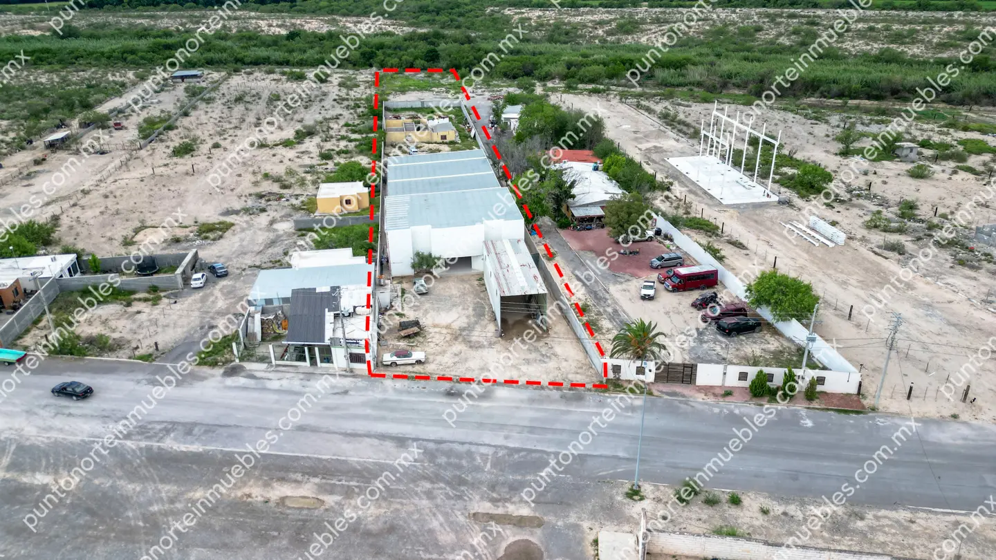 Nave Industrial 6,500m2 Estancias drone 01 Venta Nave Industrial 1,000m2 Techados, con $6,500m2 de Terreno en Estancias, Monclova
