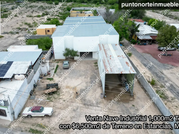 Venta Nave Industrial 1,000m2 Techados, con $6,500m2 de Terreno en Estancias, Monclova