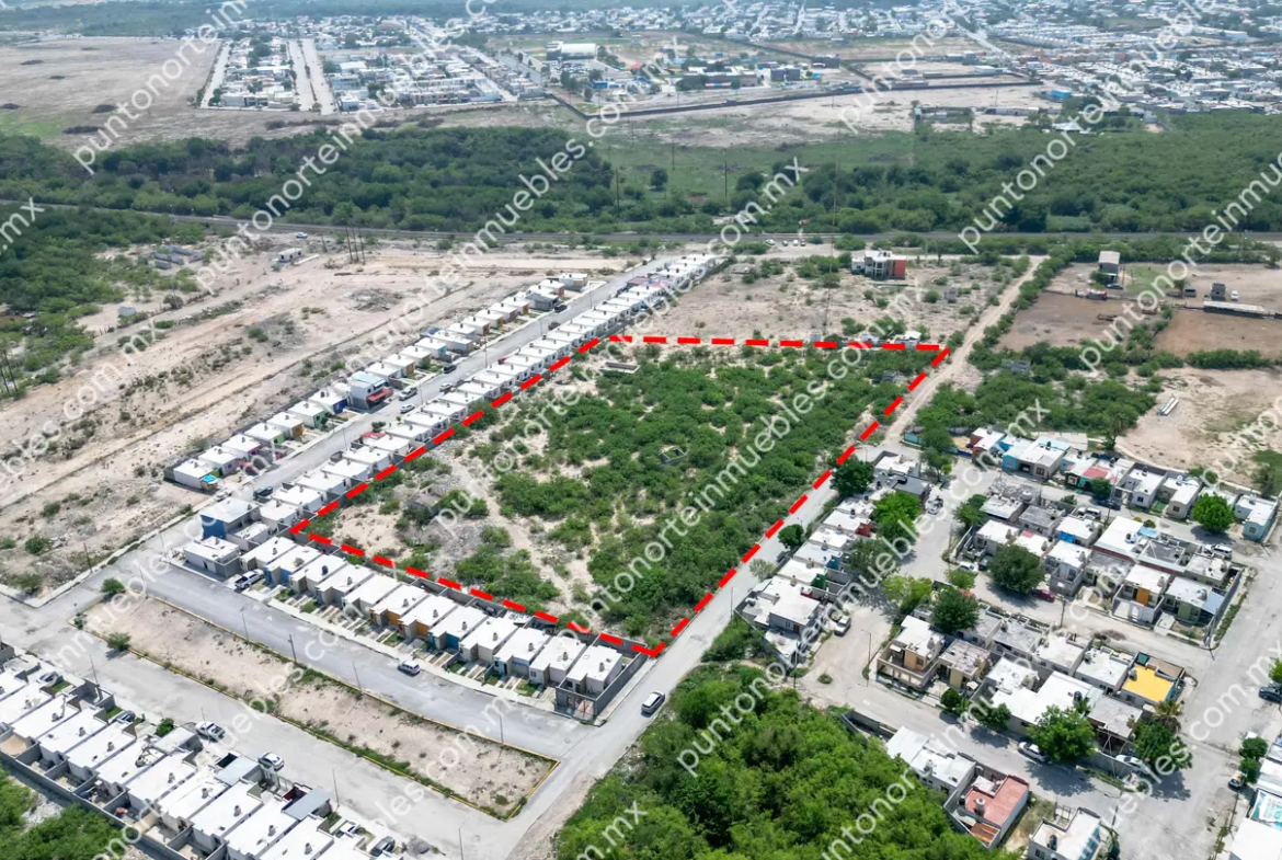 Venta Terreno urbano de 11,785m2 en Fracc Los Rieles, zona de desarrollo de vivienda en Frontera