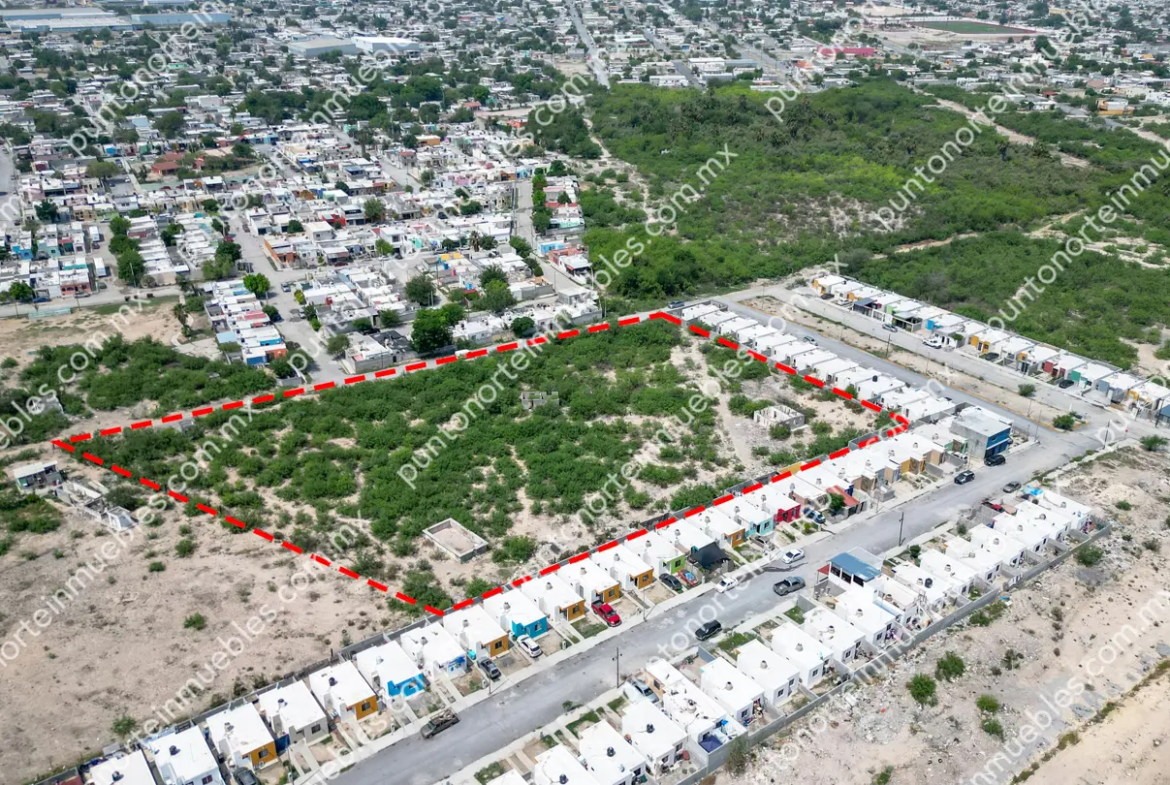 Venta Terreno urbano de 11,785m2 en Fracc Los Rieles, zona de desarrollo de vivienda en Frontera