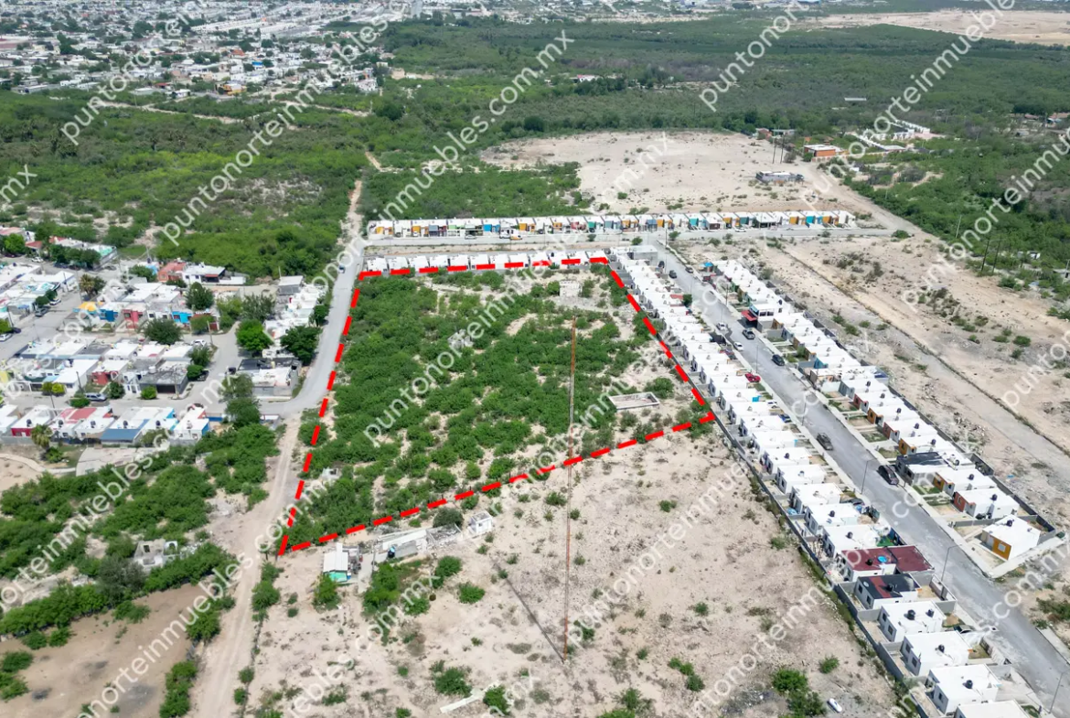 Venta Terreno urbano de 11,785m2 en Fracc Los Rieles, zona de desarrollo de vivienda en Frontera