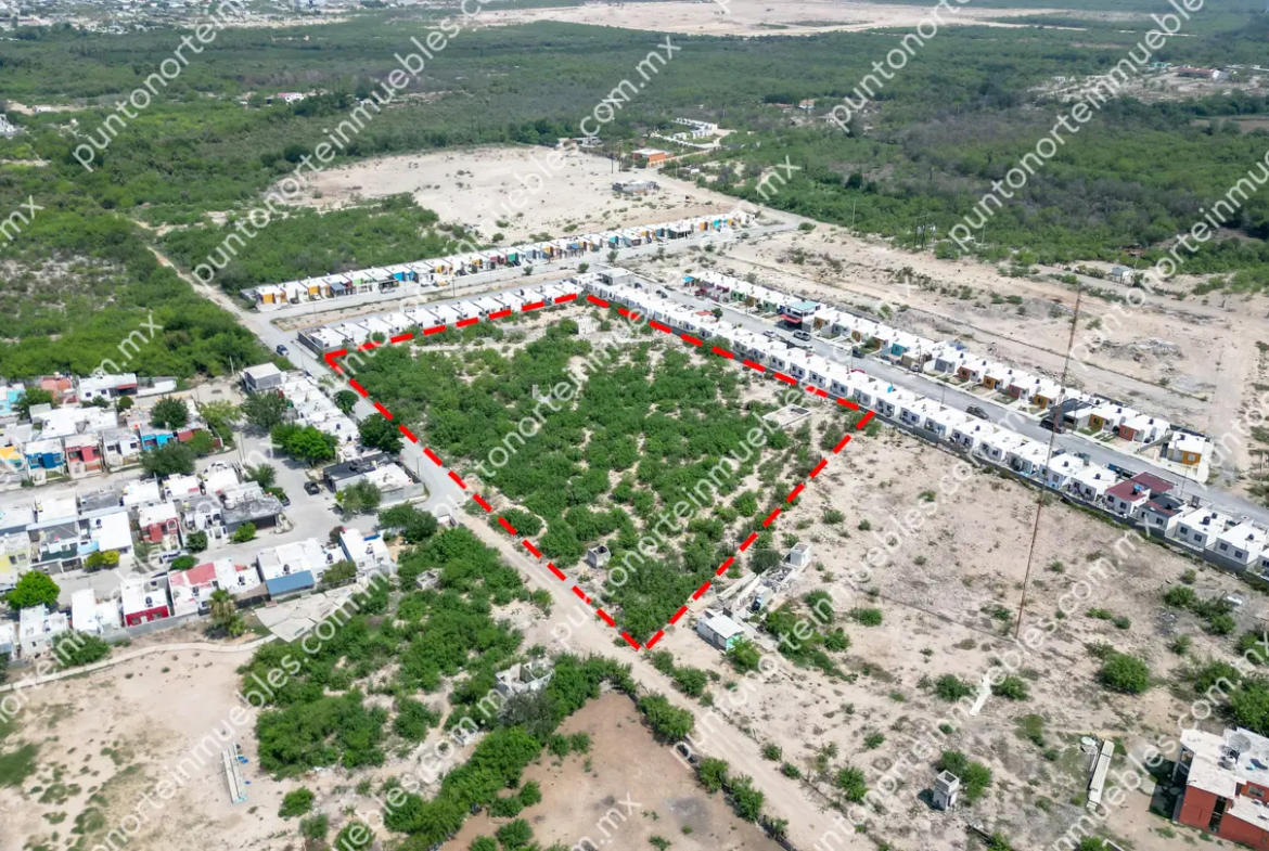 Venta Terreno urbano de 11,785m2 en Fracc Los Rieles, zona de desarrollo de vivienda en Frontera