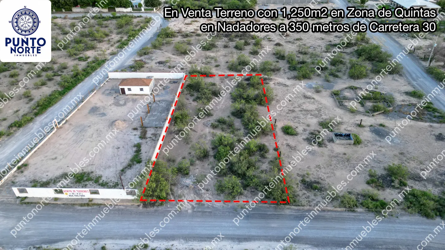 Terreno 1,250m2 Fracc Don Severo Nadadores 17 Venta Terreno con 1,250m2 en Zona de Quintas en Nadadores a 350 metros de Carretera 30