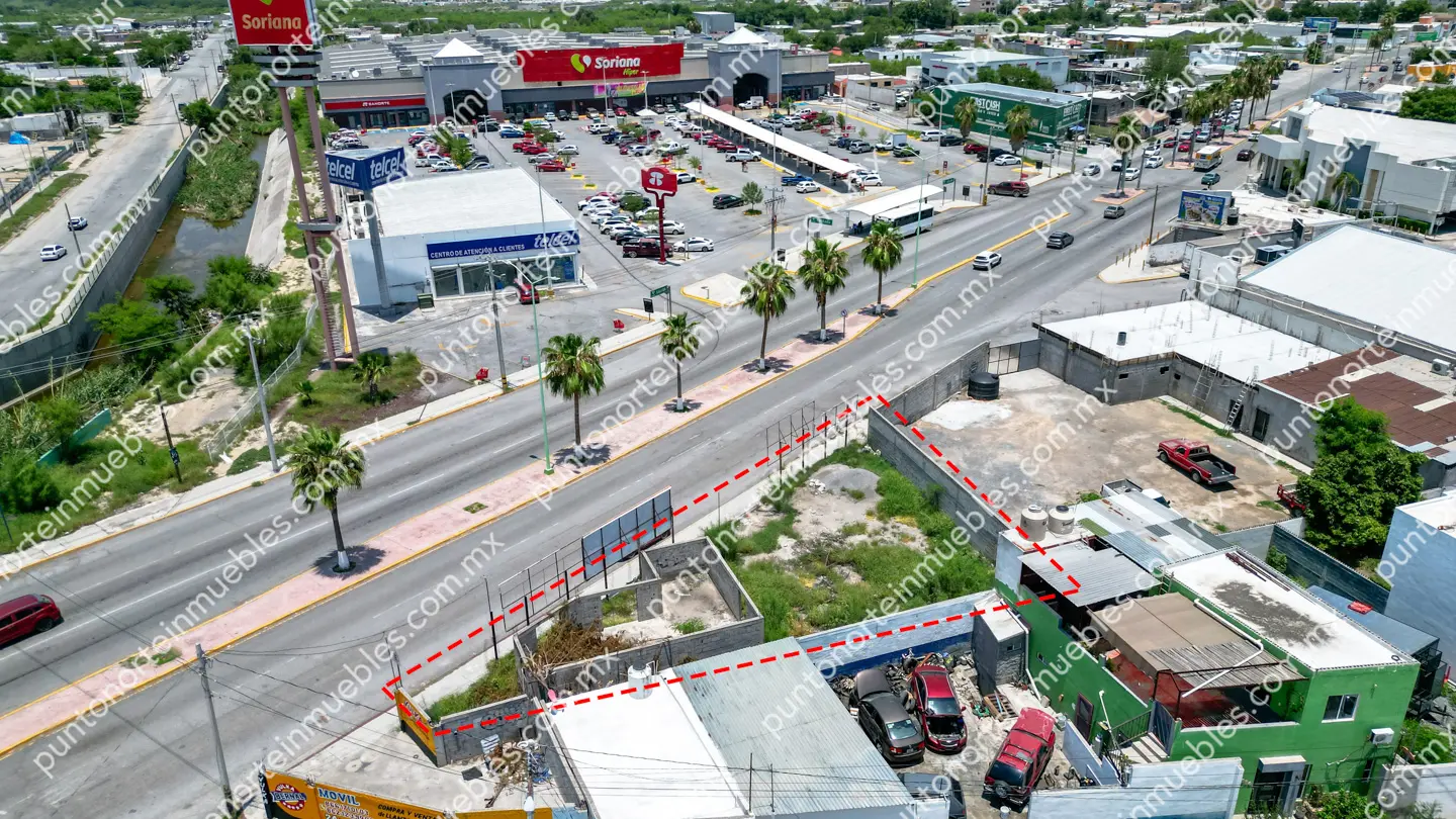 Venta Terreno Comercial de 400m2 con 36m de frente, sobre Blvd Ejercito Nacional frente Soriana Frontera y Telcel
