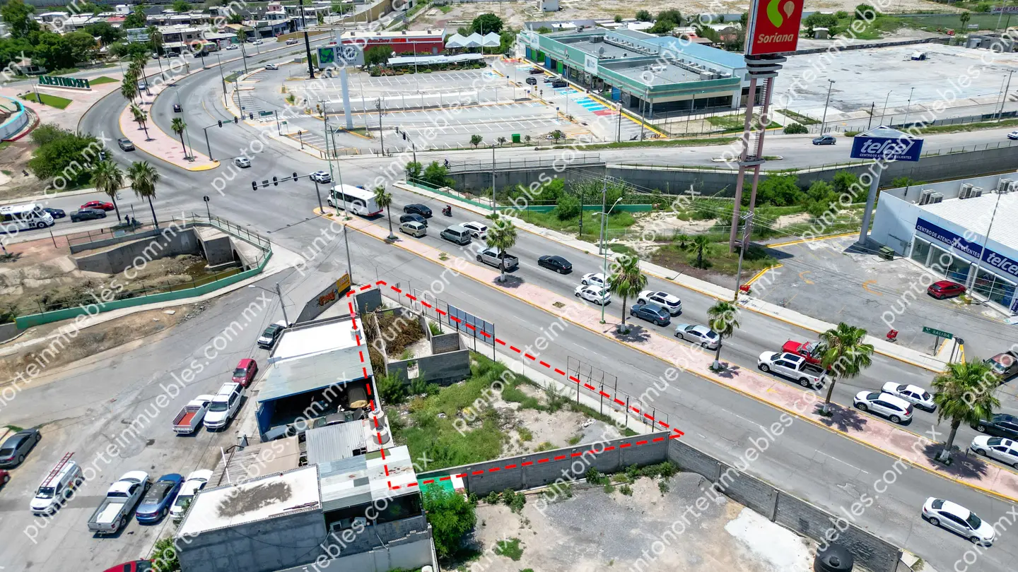 Venta Terreno Comercial de 400m2 con 36m de frente, sobre Blvd Ejercito Nacional frente Soriana Frontera y Telcel