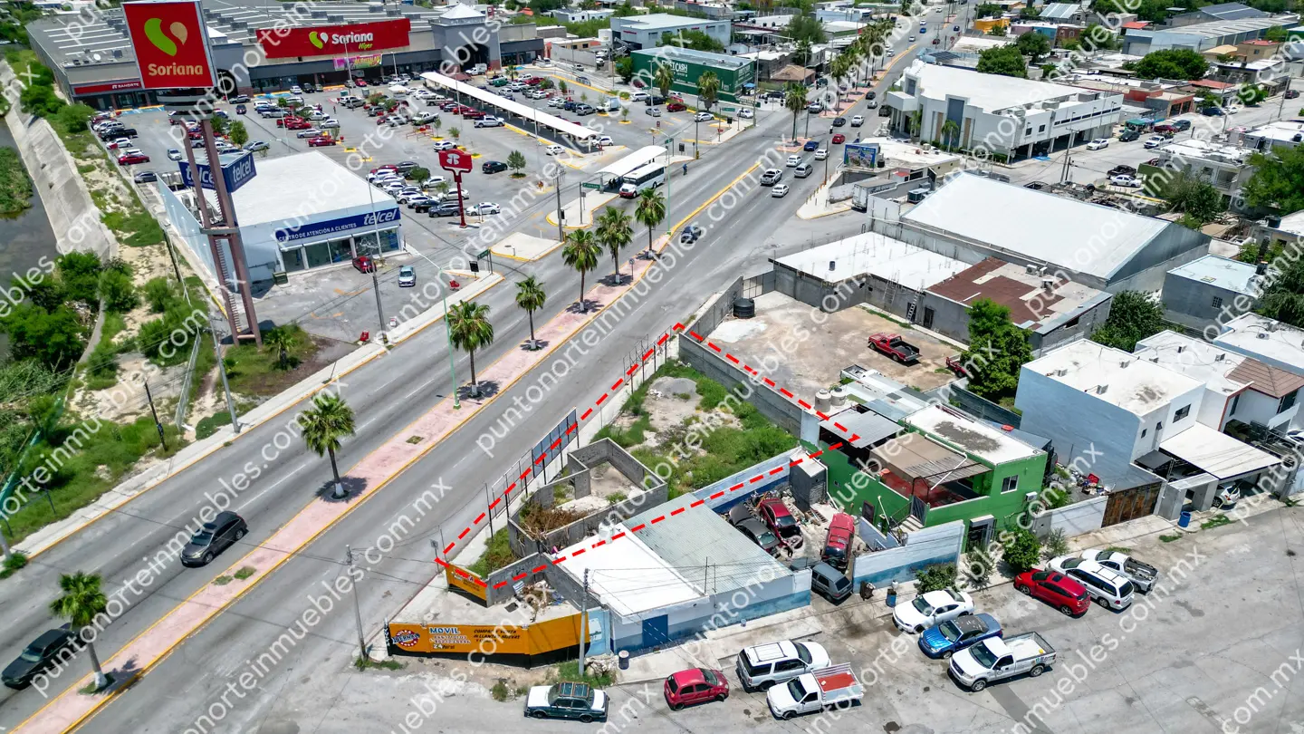 Venta Terreno Comercial de 400m2 con 36m de frente, sobre Blvd Ejercito Nacional frente Soriana Frontera y Telcel