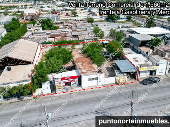 En Venta Terreno Comercial de 1,560m2 frente a Gasolinera y Merco Sierrita