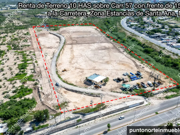 Renta Terreno 10 HAS sobre Carr 57 frente de 150 metros a Carretera, Zona Estancias de Santa Ana
