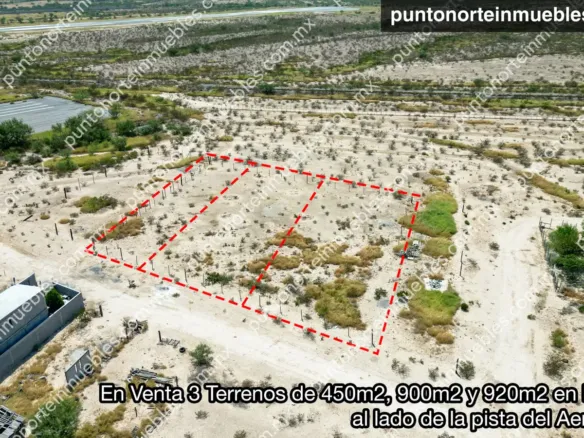 Terrenos en venta en Frontera Coahuila, vista aérea junto al aeropuerto